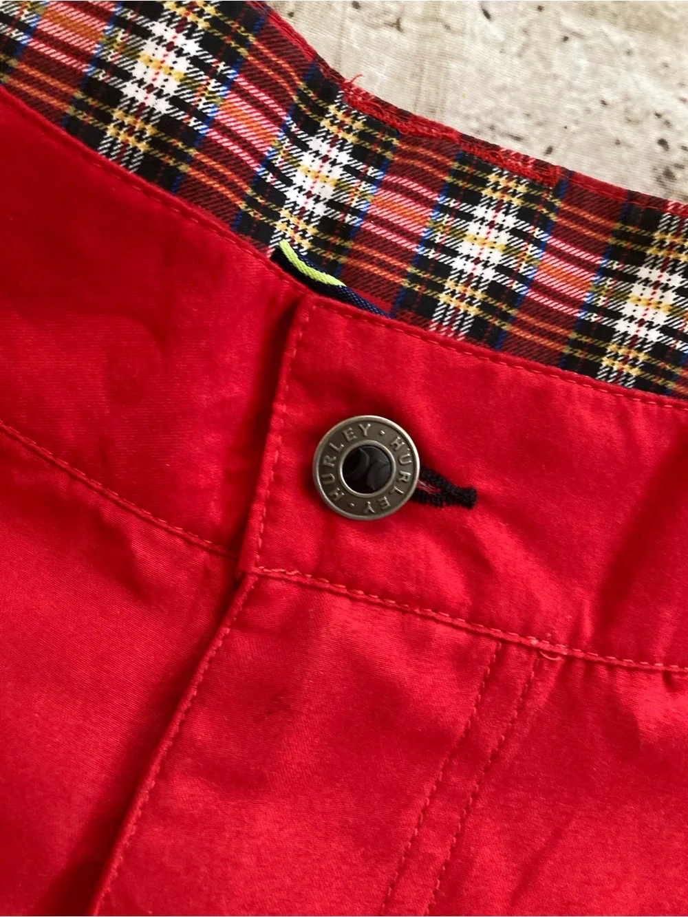 NWT men’s HURLEY international red utility cargo relaxed fit pants size 32 x 32